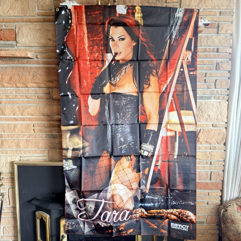 Tara Victoria Varon TNA Impact Wrestling V-Series Cloth Banner Poster 36x58 Rare